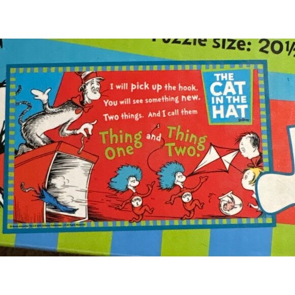 Dr Seuss The Cat In The Hat Floor Puzzle 48 Giant Pieces Age 3-5 Thing 1 Thing 2 - Picture 2 of 7